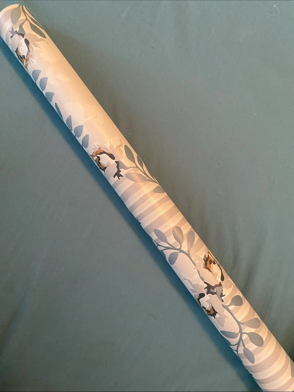 Floral Vine Wallpaper Roll in Blue and White NWOT